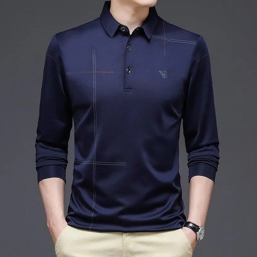blue Shirt Polo Men